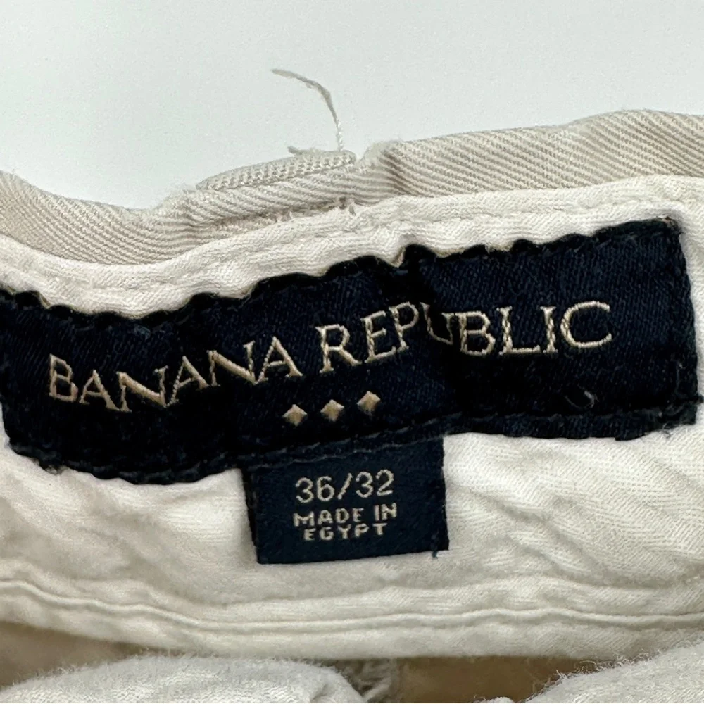 Men's‎ 36/32 Banana Republic Classic Cream Pants Chinos Flat Front Khakis
